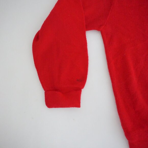 Vintage Izod Lacoste Red Wool V Neck Sweater Preppycore Old Money Classic L - Picture 7 of 9